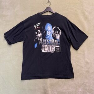 Vintage WWF 1998 Stone Cold Steve Austin "Austin 3:16" Black T-Shirt Size L